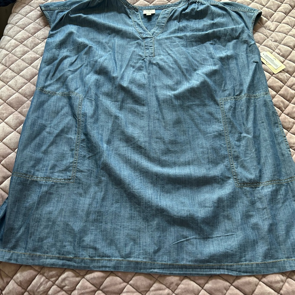 St. John's Bay Denim Blue Casual Dress
